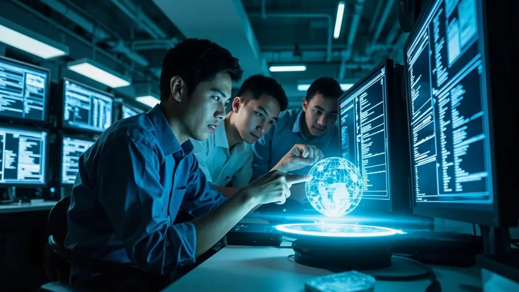 Nhóm chuyên gia công nghệ trẻ Việt Nam nghiên cứu AI tại phòng lab